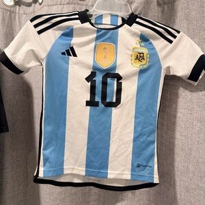 Adidas Argentina Messi World Cup Home Soccer Jersey